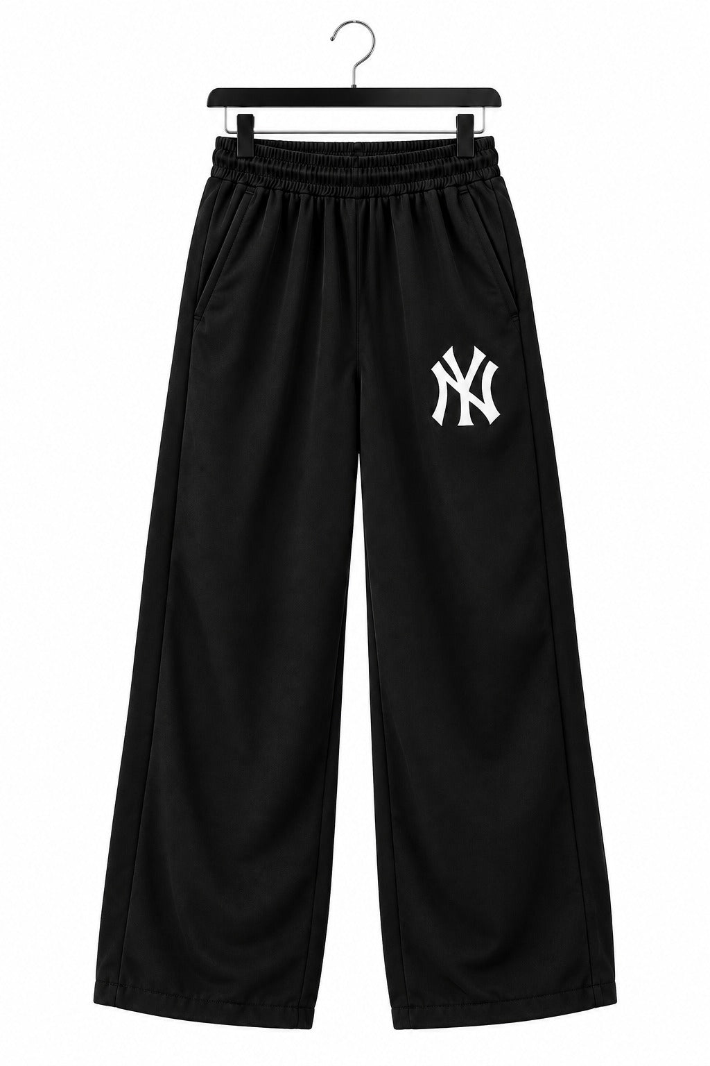 NY Embroidered 3-Piece Track Suit for Men โ Polo T-Shirt, Shorts & Trouser (Black)