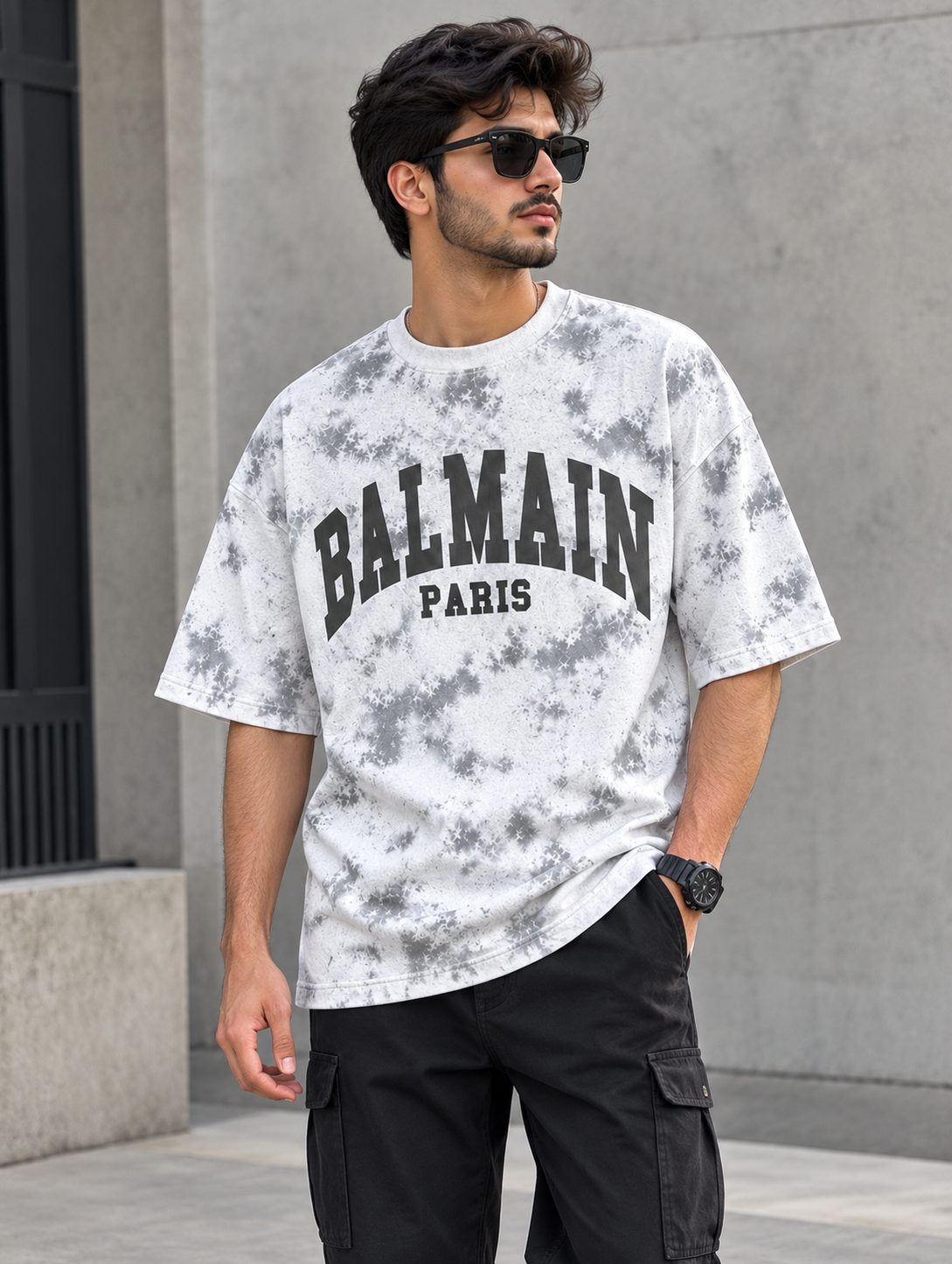 Balmain Pries Printed Dropshoulder – Cotton Jersey |