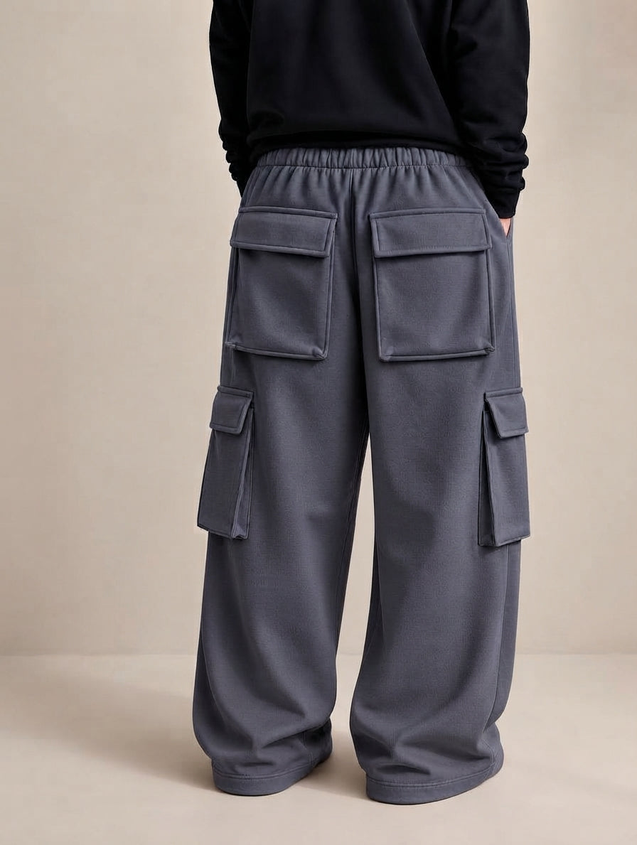 6-Pocket Cargo Baggy Trouser – Premium Cotton Fleece |