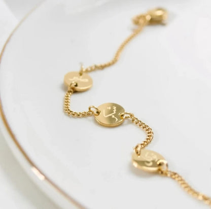Sabar Shukr & Tawakkul Gold Bracelet