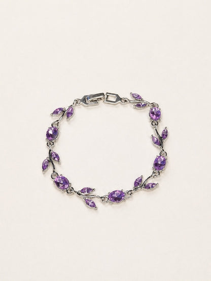 Elegant  Tulip Pink Crystal Bracelet