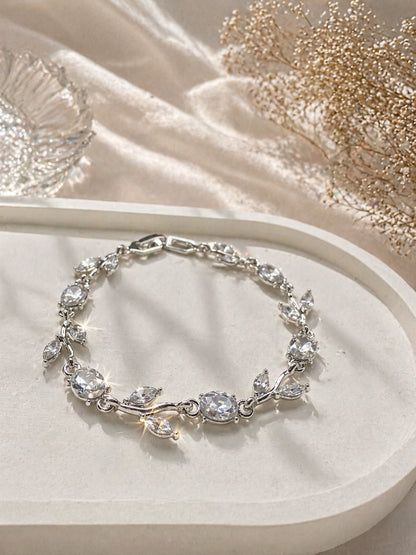 Elegant  Tulip Pink Crystal Bracelet